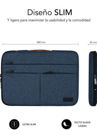 Funda Subblim Air Padding 360 Sleeve para Portátiles hasta 14'/ Azul - Tiensol