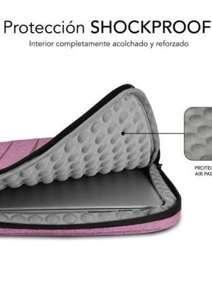 Funda Subblim Air Padding 360 Sleeve para Portátiles hasta 15.6'/ Rosa - Tiensol