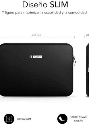 Funda Subblim Business Laptop Sleeve Neoprene para Portátiles 13.3' - 14'/ Negra - Tiensol