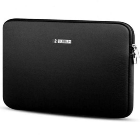 Funda Subblim Business Laptop Sleeve Neoprene V2 para Portátiles hasta 12.5'/ Negra - Tiensol