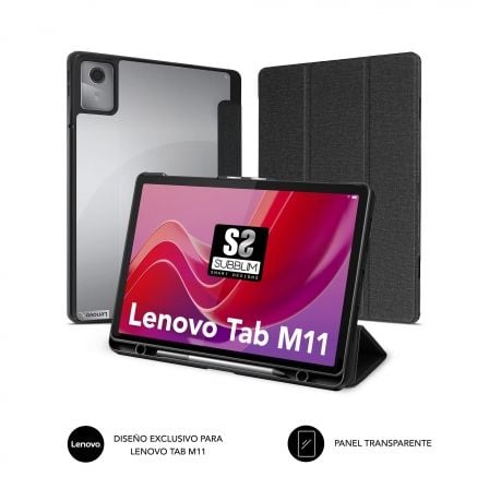 Funda Subblim Clear Shock Case CST - 5SC130 para Tablet Lenovo M11 de 11'/ Negra - Tiensol