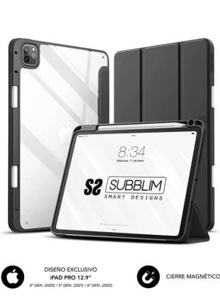 Funda Subblim Clear Shock Case para iPad Pro 12.9' 2022 - 21 - 20/ Negra - Tiensol