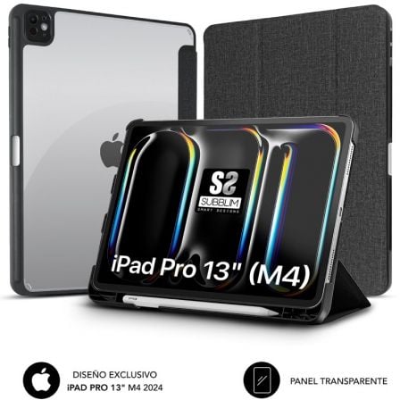 Funda Subblim Clear Shock Case para iPad Pro 12.9' 2024 M4/ Negra - Tiensol