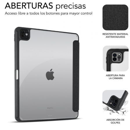 Funda Subblim Clear Shock Case para iPad Pro 12.9' 2024 M4/ Negra - Tiensol