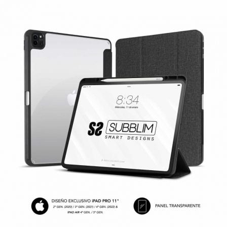 Funda Subblim Clear Shock para Tablet iPad Pro 11' 2020 - 2022/ Negra - Tiensol