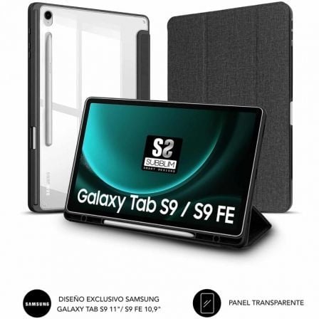 Funda Subblim Clear Shock para Tablet Samsung S9 11'/ S9 FE 10.9'/ Negra - Tiensol