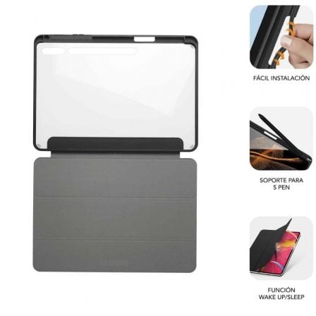 Funda Subblim Clear Shock para Tablet Samsung S9+/ FE 12.4'/ Negra - Tiensol