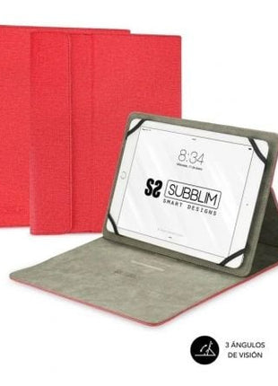 Funda Subblim Clever Stand para Tablets de 9' - 10.1'/ Roja - Tiensol