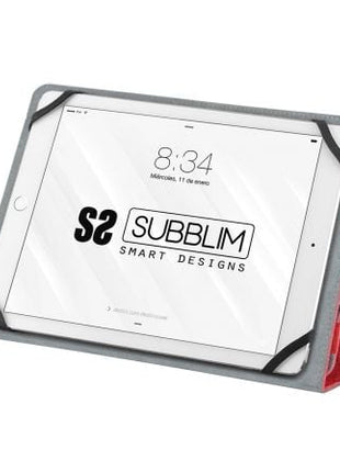 Funda Subblim Clever Stand para Tablets de 9' - 10.1'/ Roja - Tiensol