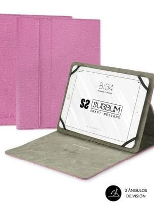 Funda Subblim Clever Stand para Tablets de 9' - 10.1'/ Rosa - Tiensol