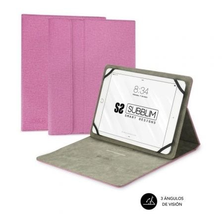 Funda Subblim Clever Stand para Tablets de 9' - 10.1'/ Rosa - Tiensol