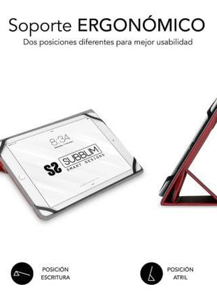 Funda Subblim Freecam para Tablets de 10.1' - 11'/ Roja - Tiensol