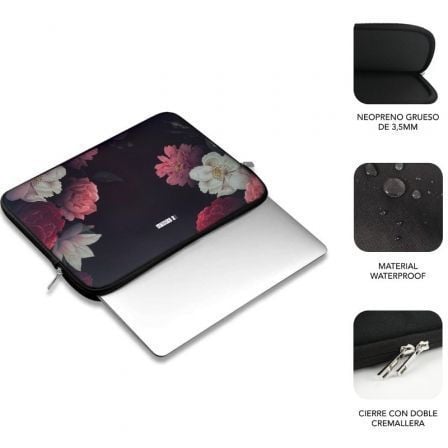 Funda Subblim Trendy Sleeve Neo Flowers para Portátiles hasta 14' - Tiensol