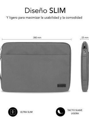 Funda Subblim Urban Laptop Sleeve para Portátiles hasta 14'/ Gris - Tiensol