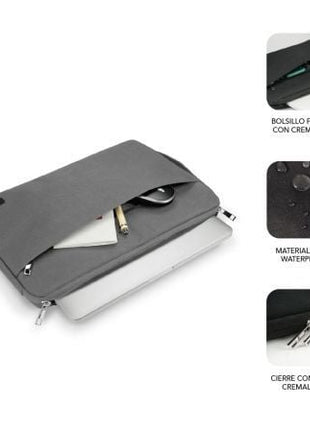 Funda Subblim Urban Laptop Sleeve para Portátiles hasta 14'/ Gris - Tiensol