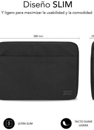 Funda Subblim Urban Laptop Sleeve para Portátiles hasta 14'/ Negra - Tiensol