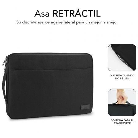 Funda Subblim Urban Laptop Sleeve para Portátiles hasta 14'/ Negra - Tiensol