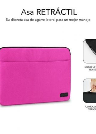 Funda Subblim Urban Laptop Sleeve para Portátiles hasta 14'/ Rosa - Tiensol