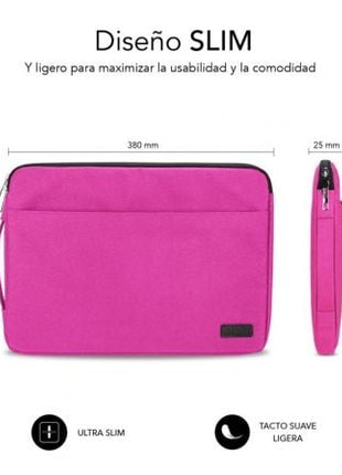 Funda Subblim Urban Laptop Sleeve para Portátiles hasta 14'/ Rosa - Tiensol