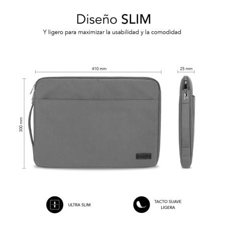 Funda Subblim Urban Laptop Sleeve para Portátiles hasta 15.6'/ Gris - Tiensol