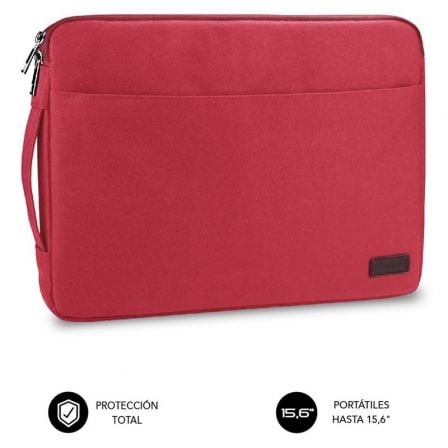 Funda Subblim Urban Laptop Sleeve para Portátiles hasta 15.6'/ Roja - Tiensol