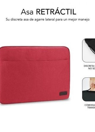 Funda Subblim Urban Laptop Sleeve para Portátiles hasta 15.6'/ Roja - Tiensol