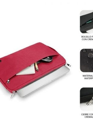 Funda Subblim Urban Laptop Sleeve para Portátiles hasta 15.6'/ Roja - Tiensol