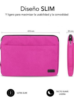 Funda Subblim Urban Laptop Sleeve para Portátiles hasta 15.6'/ Rosa - Tiensol