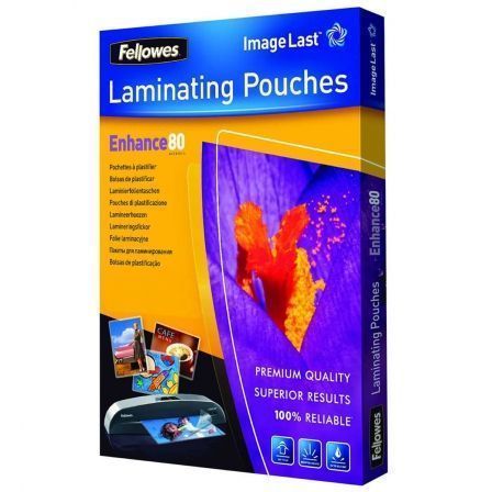 Fundas para Plastificar Fellowes 5306114/ A4/ 80 Micras/ 100 unidades - Tiensol