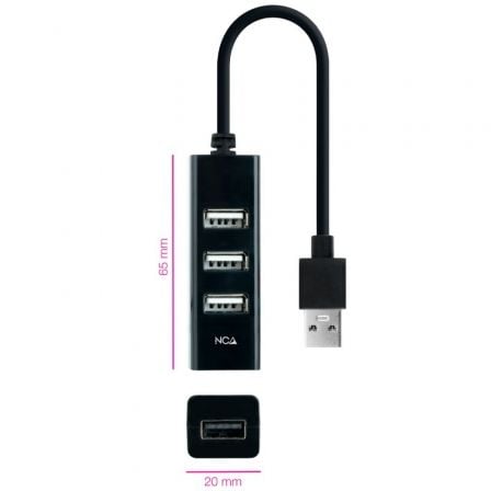 Hub USB 2.0 Nanocable 10.16.4404/ 4xUSB - Tiensol