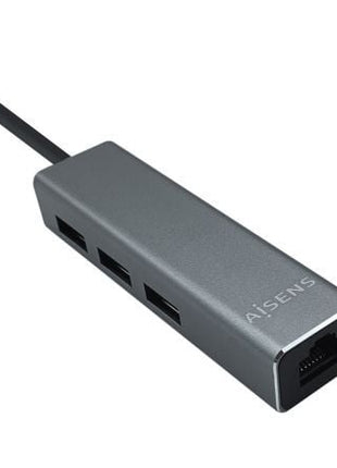 Hub USB 3.0 Aisens A106 - 0401/ 3xUSB/ 1xRJ45/ Gris - Tiensol