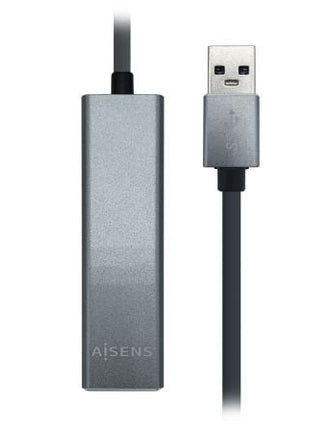 Hub USB 3.0 Aisens A106 - 0401/ 3xUSB/ 1xRJ45/ Gris - Tiensol