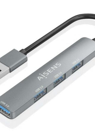 Hub USB 3.0 Aisens A106 - 0859/ 4xUSB/ Gris - Tiensol