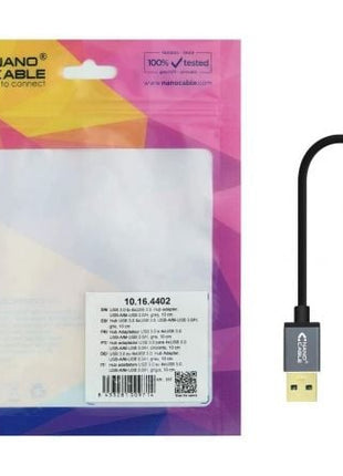 Hub USB 3.0 Nanocable 10.16.4402/ 4xUSB/ Gris - Tiensol