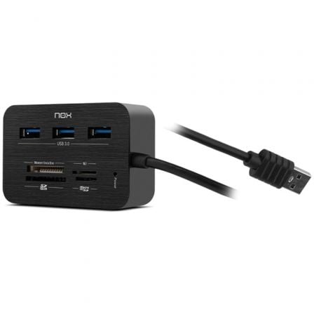 Hub USB 3.0 Nox Reader One/ 3xUSB/ 1x Lector de Tarjetas - Tiensol