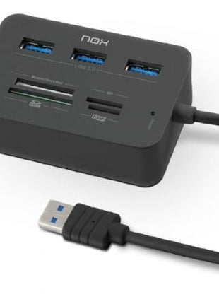 Hub USB 3.0 Nox Reader One/ 3xUSB/ 1x Lector de Tarjetas - Tiensol