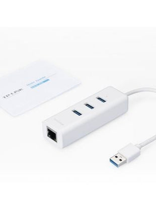 Hub USB 3.0 TP - Link UE330/ 3xUSB/ 1xRJ45/ Blanco - Tiensol