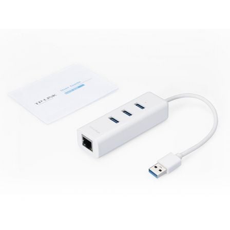 Hub USB 3.0 TP - Link UE330/ 3xUSB/ 1xRJ45/ Blanco - Tiensol