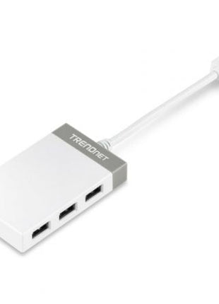 Hub USB 3.0 Trendnet TU3 - H4E/ 4xUSB/ Blanco y Gris - Tiensol