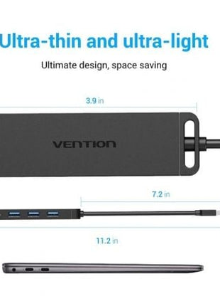 Hub USB 3.0 Vention CHLBB/ 4xUSB/ 1xMicroUSB PD - Tiensol