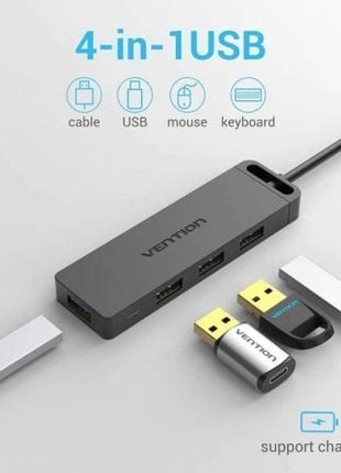 Hub USB 3.0 Vention CHLBD/ 4xUSB/ MicroUSB PD/ 50cm - Tiensol