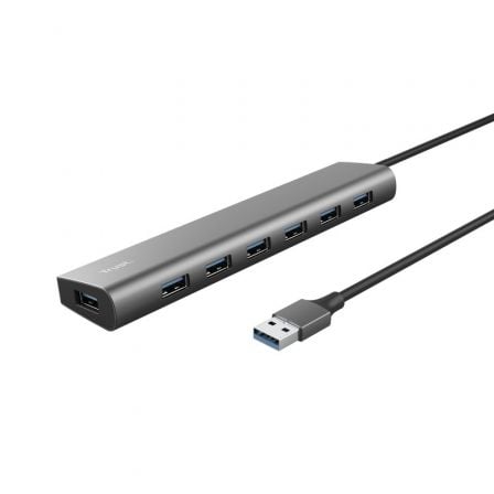 Hub USB 3.2 Gen1 Trust Halyx/ 7xUSB/ 1xUSB - C - Tiensol