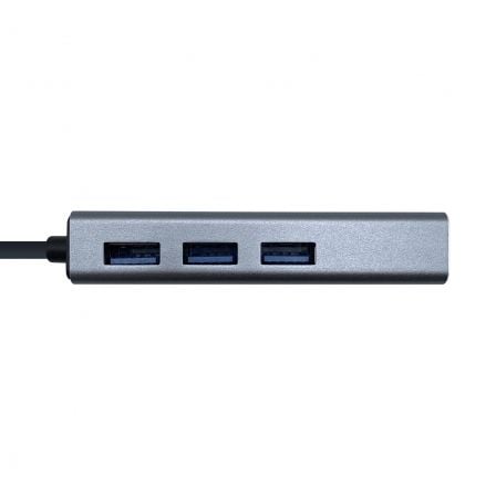 Hub USB Tipo - C Aisens A109 - 0396/ 3xUSB/ 1xRJ45/ Gris - Tiensol