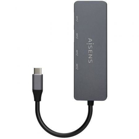 Hub USB Tipo - C Aisens A109 - 0744/ 2xUSB/ 2xUSB Tipo - C/ Gris - Tiensol