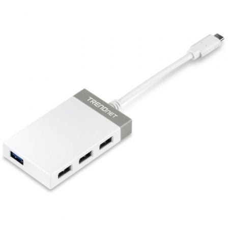 Hub USB Tipo - C Trendnet TUC - H4E/ 4xUSB/ Blanco y Gris - Tiensol