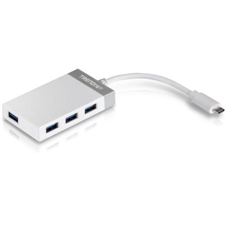 Hub USB Tipo - C Trendnet TUC - H4E/ 4xUSB/ Blanco y Gris - Tiensol