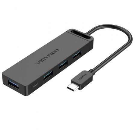 Hub USB Tipo - C Vention TGKBB/ 4xUSB/ 1xMicroUSB PD/ 15cm - Tiensol