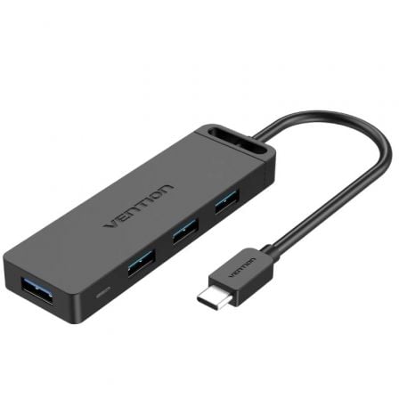 Hub USB Tipo - C Vention TGKBD/ 4xUSB/ 1xMicroUSB PD/ 50cm - Tiensol