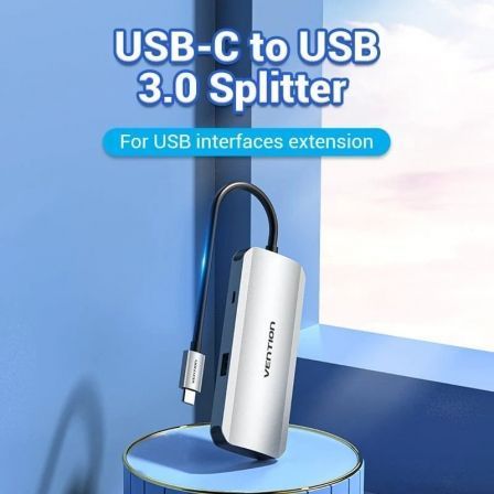 Hub USB Tipo - C Vention TNAHB/ 4xUSB/ 1xMicroUSB PD - Tiensol