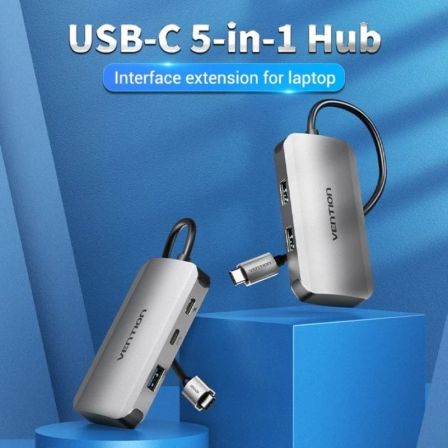 Hub USB Tipo - C Vention TNDHB/ 3xUSB/ 1xUSB Tipo - C/ 1xUSB Tipo - C PD - Tiensol